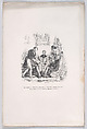 The grieving widow gives them both the right to do well.... And they both retain an eternal grudge with each other, from "Little Miseries of Human Life", J. J. Grandville  French, Wood engraving