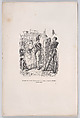 We drew and barricaded ourselves in my kitchen; it truly a state of seige, from "Little Miseries of Human Life", J. J. Grandville  French, Wood engraving