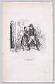 The Exiled, from "The Complete Works of Béranger", J. J. Grandville French, Wood engraving