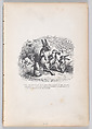The oldest rabbit jumped respectfully on his grandfather's lap..., from "Scenes from the Private and Public Life of Animals", J. J. Grandville  French, Wood engraving