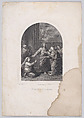 Jesus et la Cananéenne, Hipolyte Lecomte French, Engraving