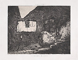 Intérieur de Cour, François Joseph Léo Drouyn French, Etching