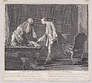 The Prodigal Son Demanding his Inheritance, René Gaillard French, Engraving