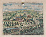Broadwell, The Seat of Danvers Hodges, plate 157 from "The Ancient and Present State of Gloucestershire", Johannes Kip Dutch, Hand-colored etching and engraving