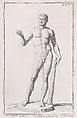 Plate LXVIII (68): Hercules, from "Museum Florentinum" (Statuae antiquae dorum et virorum illustrium), Marcantonio Corsi  Italian, Engraving and etching