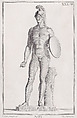Plate XXXVII (37): Mars, from "Museum Florentinum" (Statuae antiquae dorum et virorum illustrium), Carlo Gregori  Italian, Etching and engraving
