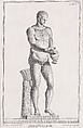 Plate LXXV (75): Male Athlete, from "Museum Florentinum" (Statuae antiquae dorum et virorum illustrium), Carlo Gregori  Italian, Engraving and etching