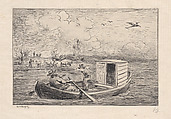 Calling to Shore, Charles-François Daubigny (French, Paris 1817–1878 Paris), Etching; second state of three (Delteil)