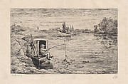 The Cabin Boy Fishing, Charles-François Daubigny (French, Paris 1817–1878 Paris), Etching; second state of three
