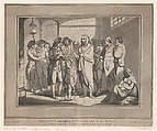 Melopoyn haranguing the Prisoners in the Fleet, Thomas Rowlandson  British, Etching and aquatint