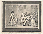 Lieutenant Bowling pleading the cause of young Rory to his Grandfather, Thomas Rowlandson British, Etching and aquatint
