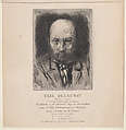Self-portrait, Jules-Elie Delaunay  French, Etching; second state
