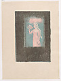 Girl in pink with bouquet, Maurice Denis  French, Color lithograph