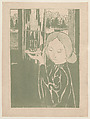 Marthe bringing the creuts, Maurice Denis  French, Lithograph printed in green