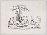 Villagers' rest, Jean Louis de Marne (called Demarnette)  French, Lithograph