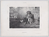 Recess, from "L'Artiste", Alexandre-Gabriel Decamps  French, Lithograph; first state of two