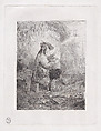 The Bagpiper, Alexandre-Gabriel Decamps  French, Etching and drypoint; second state of two
