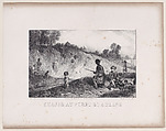 Hunting a Ferret with Blanks, from "Hunting Scenes", Alexandre-Gabriel Decamps  French, Lithograph