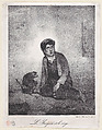 The Boy from Savoy and His Monkey, Alexandre-Gabriel Decamps  French, Lithograph; second state of three