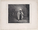 Standing Turk, Alexandre-Gabriel Decamps  French, Lithograph on chine collé