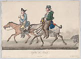 Route de Poissy, Louis Philibert Debucourt  French, Hand-colored etching and aquatint