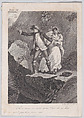 A couple standing on a mountain, Etienne Devilliers  French, Etching and engraving