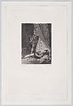 Man discovering a murdered companion, Jean Pierre Larcher  French, Etching and engraving