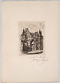 Hôtel Sens, Auguste Victor Deroy  French, Etching on laid paper