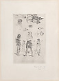 Sheet of sketches (Feuille de Croquis), Edouard Detaille French, Etching; proof