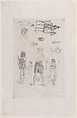 Sheet of sketches (Feuille de Croquis), Edouard Detaille French, Etching