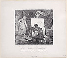 The Romantic Painter (Le Peintre Romantique), Alexandre Joseph Desenne  French, Lithograph