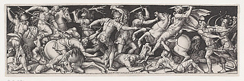 Plate from "Combats et Triomphes", Etienne Delaune (French, Orléans 1518/19–1583 Strasbourg), Engraving, probably first state of four