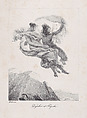 Zephyr and Pysche (Zépir et Psyché), Pierre Claude François Delorme French, Lithograph