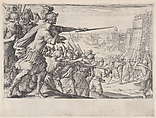 Prise de la Ville de Bone (Capture of the City of Bonne), from "La Vie de Ferdinand Ier de Médicis série appelée aussi Les Batailles des Médicis" (The Life of Ferdinand I de'Medici also called The Medici Battles), Jacques Callot French, Engraving; first state of two (Lieure)