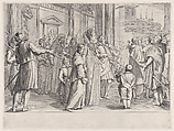 La Grande Duchesse Marie des Jeunes Filles (The Great Duchess Marie des Jeunes Filles), from "La Vie de Ferdinand Ier de Médicis série appelée aussi Les Batailles des Médicis" (The Life of Ferdinand I de'Medici also called The Medici Battles), Jacques Callot French, Engraving; first state of two (Lieure)