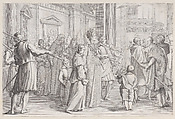 La Grande Duchesse Marie des Jeunes Filles, from "La Vie de Ferdinand Ier de Médicis série appelée aussi Les Batailles des Médicis" (The Life of Ferdinand I de'Medici also called The Medici Battles), Jacques Callot  French, Engraving; first state of two (Lieure)