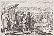 Restauration de L'Aqueduc de Pise (Restoring the Aqueduct in Pisa), from "La Vie de Ferdinand Ier de Médicis série appelée aussi Les Batailles des Médicis" (The Life of Ferdinand I de'Medici also called The Medici Battles), Jacques Callot  French, Engraving; first state of two (Lieure)