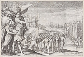 Assaut de Deux Fortresses (Assault of Two Fortresses), from "La Vie de Ferdinand Ier de Médicis série appelée aussi Les Batailles des Médicis" (The Life of Ferdinand I de'Medici also called The Medici Battles), Jacques Callot  French, Engraving; first state of two (Lieure)