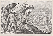 Défaite de la Cavalerie Turque (Defeat of the Turkish Cavalry), from "La Vie de Ferdinand Ier de Médicis série appelée aussi Les Batailles des Médicis" (The Life of Ferdinand I de'Medici also called The Medici Battles), Jacques Callot  French, Engraving; first state of two (Lieure)