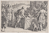 L'Enrolement des Troupes (The Enlistment of Troops), from "La Vie de Ferdinand Ier de Médicis série appelée aussi Les Batailles des Médicis" (The Life of Ferdinand I de'Medici also called The Medici Battles), Jacques Callot  French, Engraving; first state of two (Lieure)
