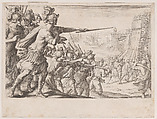 Prise de la Ville de Bone (Capture of the City of Bonne), from "La Vie de Ferdinand Ier de Médicis série appelée aussi Les Batailles des Médicis" (The Life of Ferdinand I de'Medici also called The Medici Battles), Jacques Callot  French, Engraving; first state of two (Lieure)