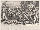 Rembarquement des Troupes (Embarkation of Troops), from La Vie de Ferdinand Ier de Médicis série appelée aussi Les Batailles des Médicis (The Life of Ferdinand I de'Medici also called The Medici Battles), Jacques Callot  French, Engraving; first state of two (Lieure)