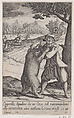 Spadino and the Bear, from Scelta d'Alcuni Miracoli e Grazie della Santissima Nunziata di Firenze (Selection of Some Miracles and Graces that Occurred in the Church of the Annunziata in Florence), Jacques Callot French, Engraving; second state of two (Lieure)