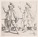 L'Officier Tenant son Épée Horizontale (The Officer Holding his Sword Horizontally), plate 13 from "Varie Figure" (Various Figures), Jacques Callot French, Etching; third state of three (Lieure)