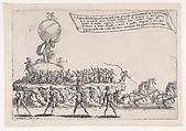 Le Char du Soleil (The Chariot of Sun), from "Guerre de Beauté" (Guerra di Bellezza) (War of Beauty), Jacques Callot  French, Etching; first state of two (Lieure)