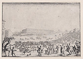 La Course de Chevaux sur la Place Pitti a Florence (The Horse Race on the Piazza Pitti in Florence), from "Les Caprices" Series A, The Florence Set, Jacques Callot  French, Etching