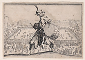 Le Jeu de Paume sur la Place Sainte-Croix, a Florence (The Tennis Game on the Piazza Santa Croce in Florence), from Les Caprices Series A, The Florence Set, Jacques Callot  French, Etching