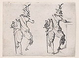 L'Homme Vue de Dos Avec une Grande Épée (Man Seen from Behind with a Large Sword), from "Les Caprices" Series A, The Florence Set, Jacques Callot  French, Etching