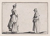 Deux Femmes De Profil (Two Women in Profile), from "Les Caprices" Series A, The Florence Set, Jacques Callot  French, Etching