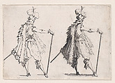 Le Gentilhomme a la Grande Canne (The Gentleman with the Large Cane), from "Les Caprices" Series A, The Florence Set, Jacques Callot  French, Etching